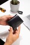 Men's Black Genuine Leather Wallet and Card Holder - 2