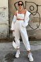 Mad Girls One Shoulder White Strappy Body Mg325 - 4