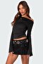 Black Boat Neck Women's Bodysuit MG2040 - 3