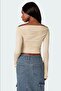 Beige Boat Neck Women's Bodysuit MG2040 - 5