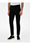 Black Slim Fit Cotton Blended Canvas Pants 50312177-Vr046 - 2