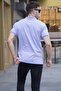 Lilac Sleeve Detailed Embroidered Polo Neck T-Shirt 5892 - 4