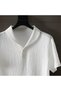 Unisex Women/Men's Custom Wrinkled Crinkle Fabric Summer Lycra Short Sleeve T-Shirt Tracksuit Clothes Set - 3