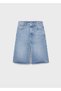Midi boy denim etek - 3