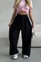 Women's Baggy Wide Leg Large Size Baggy Cut Loose Sweatpants Oversize Elastic Legs - 8
