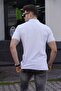 Men's Polo Neck White T-Shirt 5822 - 3