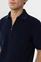 Zippered woven men's polo neck knit t-shirt - 4