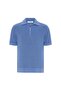 Zippered woven men's polo neck knit t-shirt - 7