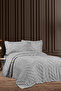 Double Tasseled Unfilled Iron-Free 3-Piece Bedspread Arlina Gray
