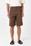 High Waist Pleated Relaxed Bermuda Men's Shorts