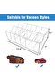 Acrylic 12-Compartment Belt Organizer for Closet Storage of Belts, Ties, Jewelry, and Accessories - 3