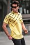 Yellow Buttoned Polo Collar Men's T-Shirt 5867 - 2