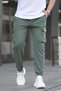 Khaki Elastic Cargo Pocket Men's Sweatpants 6514 - 3