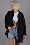 Anthracite Oversize Shirt Jacket Mg1562 - 4