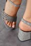 Shine Banded Women's Evening Dress Shoes Platinum Glitter - 3