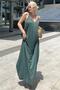 Green Strappy Oversize Long Dress Mg2038 - 2