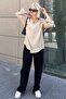 Mad Girls Beige Oversize Shirt Mg1369 - 3