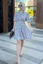White Shirt Collar Belted Women's Midi Dress MG2077 - 3