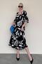 Black Print Half Sleeve Dress Mg2395 - 5