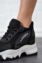 Nutset Mesh High Sole Women's Sports Shoes Black Skin - 2