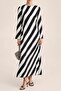 Black Striped Back Detailed Long Dress Mg1443 - 6