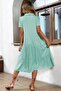 Mint Green Shirt Collar Long Dress MG1853 - 7