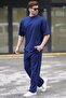 Navy Blue Men's Tracksuit Set 5938