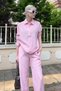 MG2117 Model Pink Shirt and Pants Set - 3