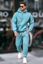 Light Blue Hooded Basic Tracksuit Set 5925