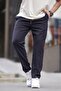 Navy Blue Straight Leg Men's Trousers 6535 - 2