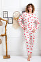 Patterned Combed Suprem Women's Pajama Set