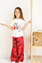 🌸   Girl''Love # Life'' Printed T-Shirt & Striped Patterned Loose Trousers Set 🌸 - 5
