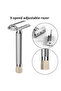 Minghi Safety Double Edge Razor 9-speed Adjustable Razors Classic Metal Tradision Design Shaver W... - 6