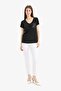 Regular Fit V-Neck Sequined Short Sleeve T-Shirt U3769Az25Sp - 3