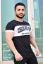 Black T-Shirt with Print Detail 3013 - 4