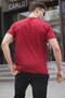 Claret Red Regular Fit Patch Pocket Men's T-Shirt 6102 - 2