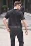 Black Crew Neck Men's T-Shirt 6112 - 3