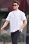 White Basic Oversize Men's T-Shirt 7010