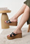 D0684 Daily Orthopedic Genuine Leather Heeled Women's Slippers - 4