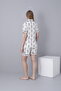 Front Buttoned Shirt Collar Printed Short Sleeve Woven Fabric Maternity and Maternity Shorts Pajama Set - 3