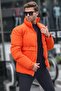 Orange Stand Collar Men's Puffer Jacket 6807