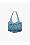 Halter Neck Button Slim Fit Sleeveless Crop Denim Top - 5