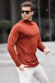 Tile Slim Fit Half Turtleneck Striped Non-Pilling Men's Knitwear Sweater 6344 - 2