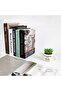 Set Of 8 Clear Acrylic Heavy Duty Bookends For Shelves, Office, Library – 7.3" X 4.8" X 4.8" - 5