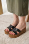 D0684 Daily Orthopedic Genuine Leather Heeled Women's Slippers - 3