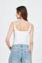 Ecru Thin Strap Snap Bodysuit 13255 - 5