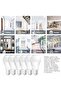 6-Pack 12W LED Bulbs, Non-Dimmable E27, 6500K Daylight (White) - 9