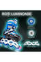 Junior adjustable rollers, lighted wheels, size S (31-34), blue - 8