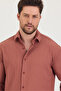 Men's Slim Fit Slim Fit Long Sleeve Shirt with Self-Stripe Detail - 2