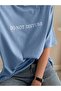 Blue Disturb Printed Oversize Unisex T-Shirt - 4